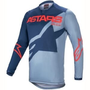 ALPINESTARS YOUTH (KIDS) RACER BRAAP JERSEY DRK BL PWD BL BR RED - SIZE YXL