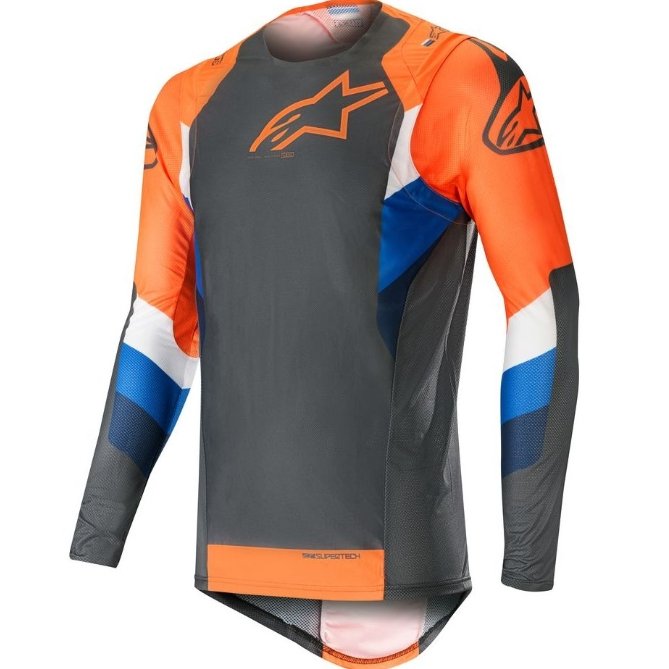 ALPINESTARS SUPERTECH JERSEY | ANTHRACITE ORG FLUO - SIZE M