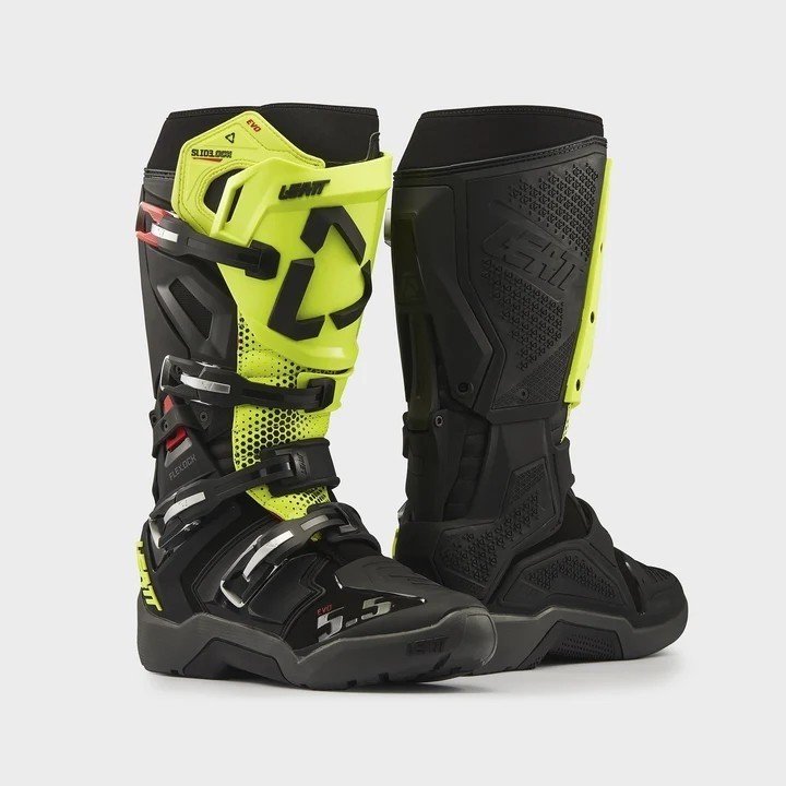 LEATT BOOT MOTO 5.5 FLEXLOCK ENDURO EVO BLACK/NEON YELLOW #US10/UK9/EU44.5/CM29