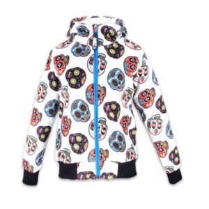 SIX BUNNIES KIDS JACKETS - SUGAR SKULL II WHITE