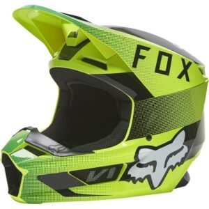 FOX RACING V1 RIDL HELMET, ECE | FLO YLW