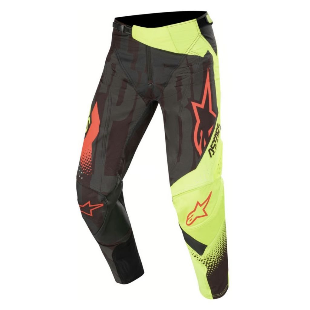 ALPINESTARS TECHSTAR FACTORY PA BLACK YELLOW FLUO RED FLUO - SIZE 28