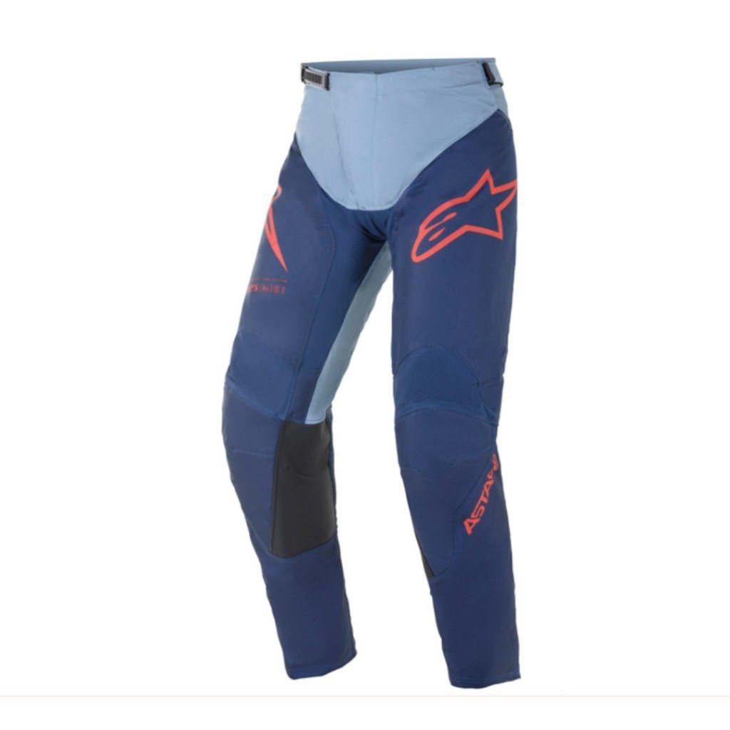ALPINESTARS RACER BRAAP PANTS - DRK BL PWD BL BR RED (SIZE 28)