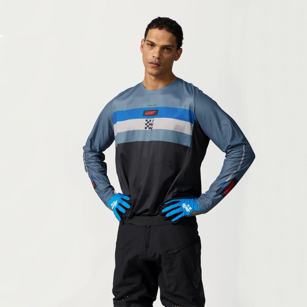 LEATT JERSEY MOTO 4.5 ENDURO #L/US42/EU52 STRIPE OCEAN GREY - Image 3