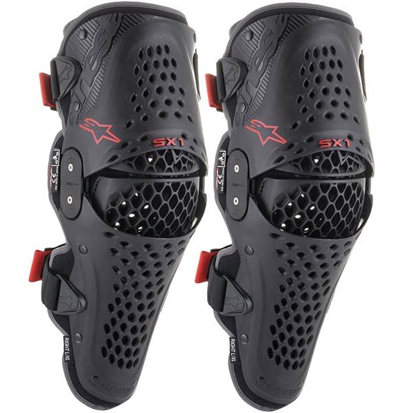 ALPINESTARS SX-1 V2 KNEE PROTECTOR - BLACK RED 2XL