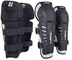 FOX RACING YOUTH (KIDS) TITAN RACE KNEE/SHIN GUARDS [BLACK] OS