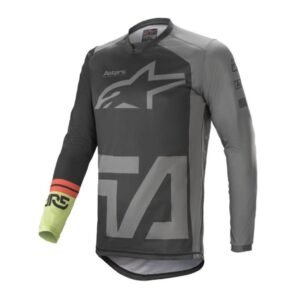 ALPINESTARS YOUTH (KIDS) RACER COMPASS JERSEY BLK DRK GRY GREEN - SIZE YXL