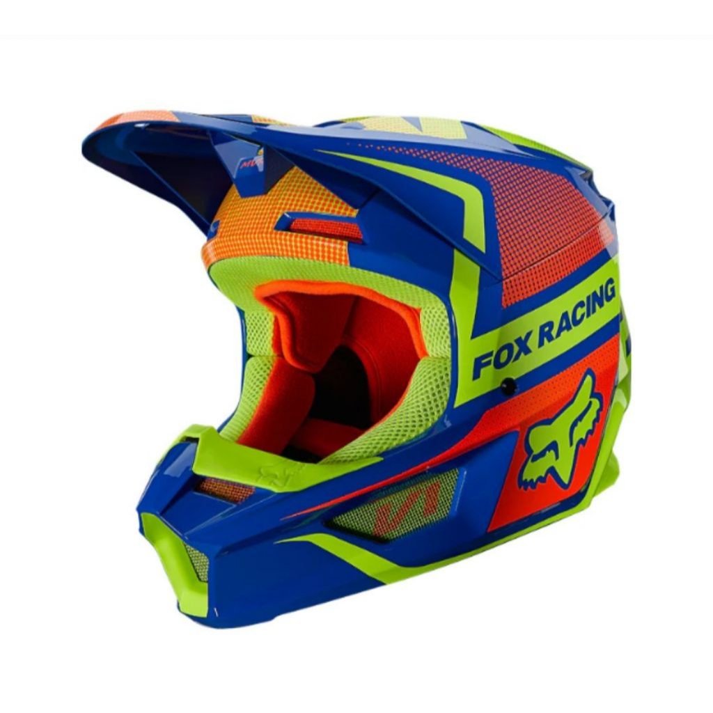 FOX RACING V1 OKTIV HELMET, ECE BLU