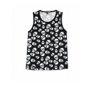 SIX BUNNIES KIDS TANK TOPS - POLKA SKULLS