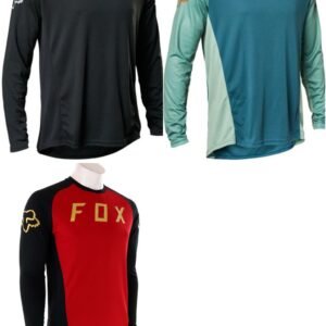 FOX DEFEND LS JERSEY - BLK, CHILI & SLT BLU