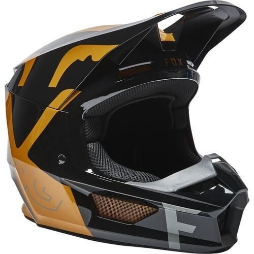 FOX RACING V1 SKEW HELMET, ECE | BLK/GLD - Image 2
