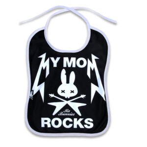 SIX BUNNIES BABY BIBS - MY MOM ROCK