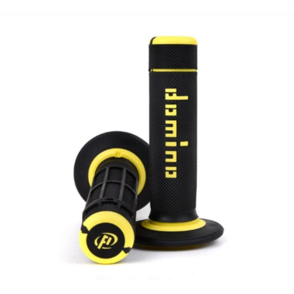 DOMINO A020 PAIR GRIPS BLACK/YELLOW