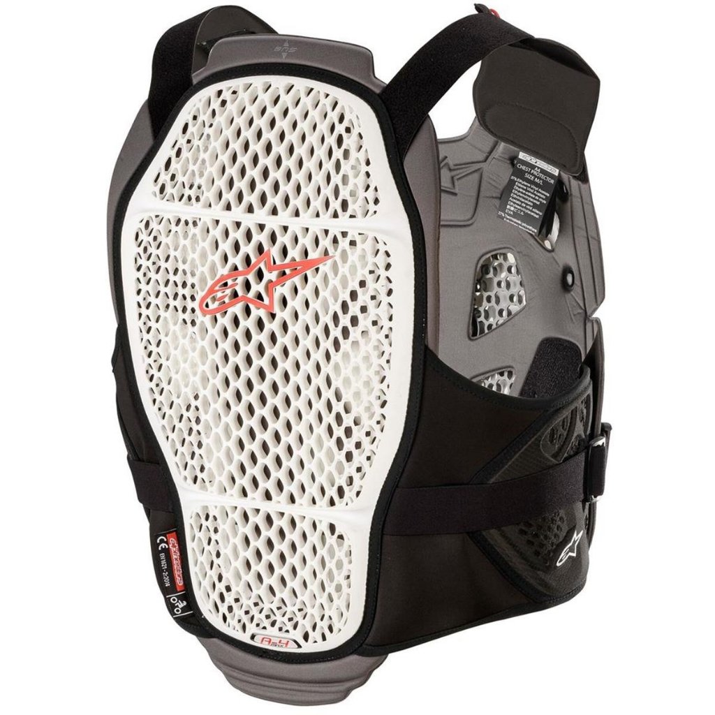 ALPINESTARS A-4 MAX CHEST PROTECTOR - WHITE ANTHRACITE RED XL/2XL - Image 2